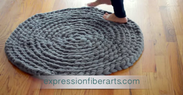 Awesome No-Sew Project - Beautiful Crocheted Roving Rug! Awesome No-Sew Project - Beautiful Crocheted Roving Rug!