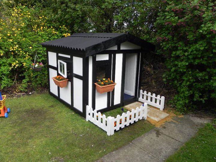 From Max Ross: a play house I built for my niece(s). Old English style.