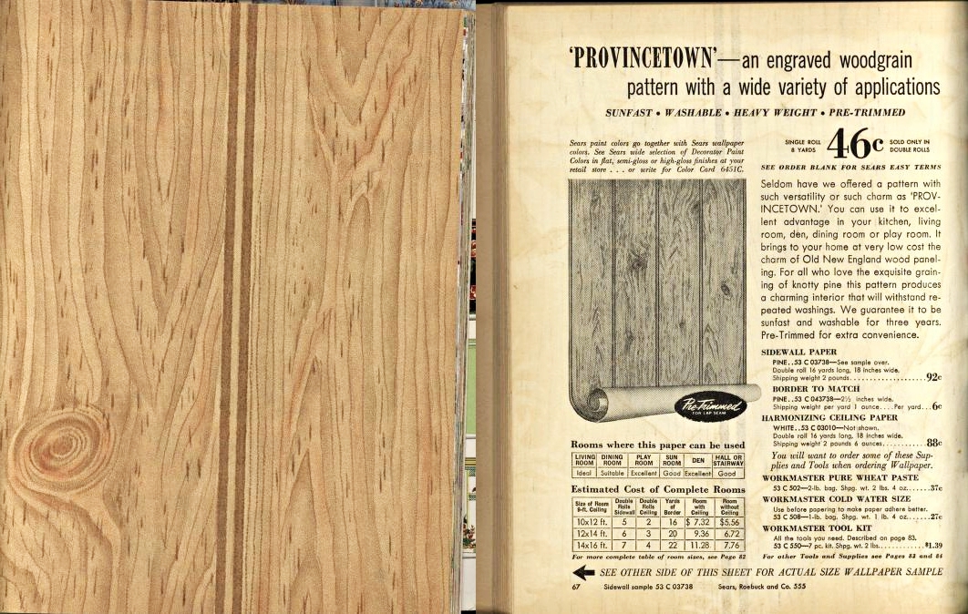 Faux Wood Wallpaper