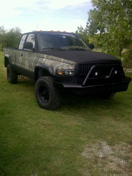 From Will A. Kinnebrew: 1999 Dodge 2500 5.9 Cummins. GatorHyde/Mossy Oak Custom work by Auto Definitions Claremore, OK