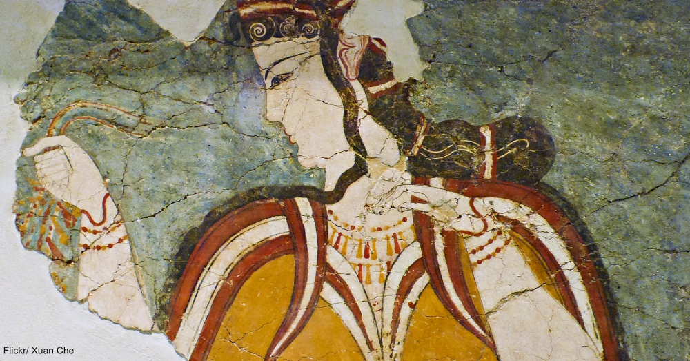 ancient Mycean Mural Fragment