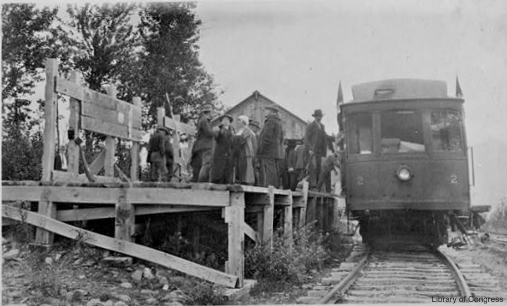Train Station Passengers Boarding