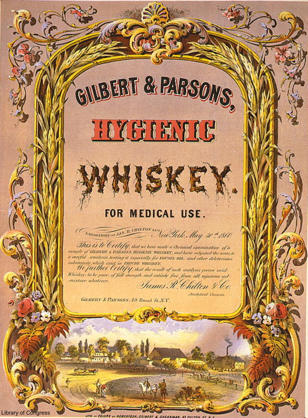 1860 Medicinal Whiskey Advertisement