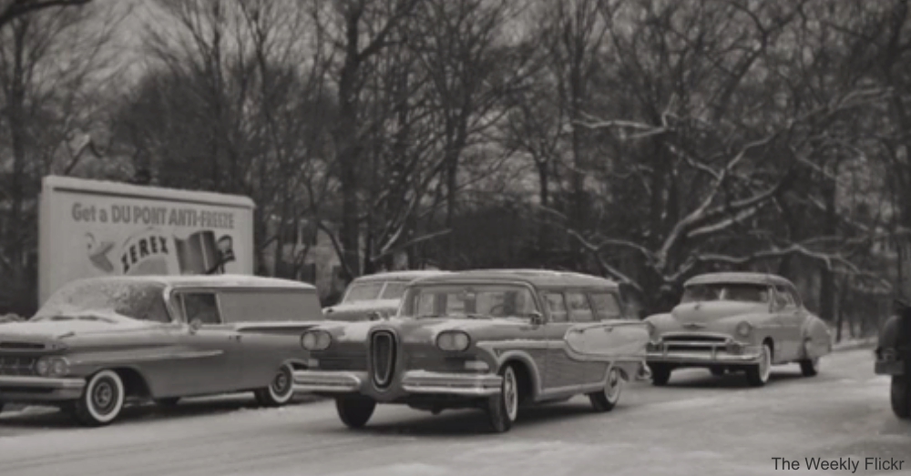 Vintage Cars on Highway
