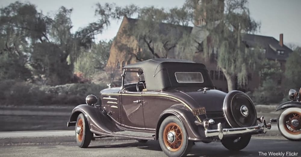 Antique Car by a Lake