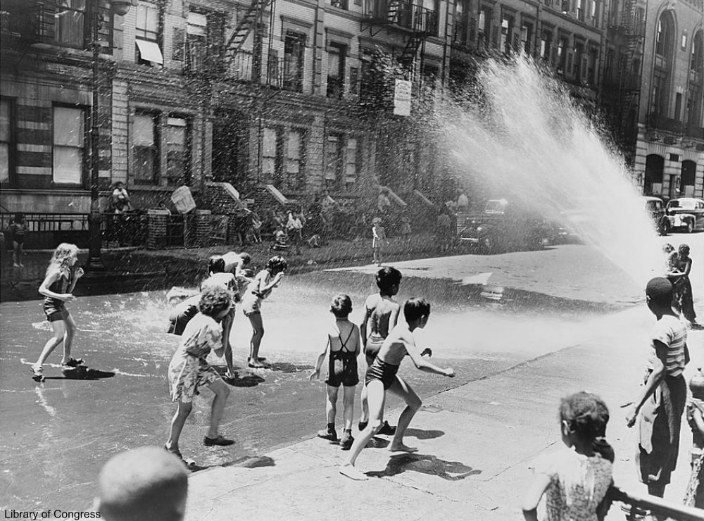 Kids Playing in Fire Hydrant