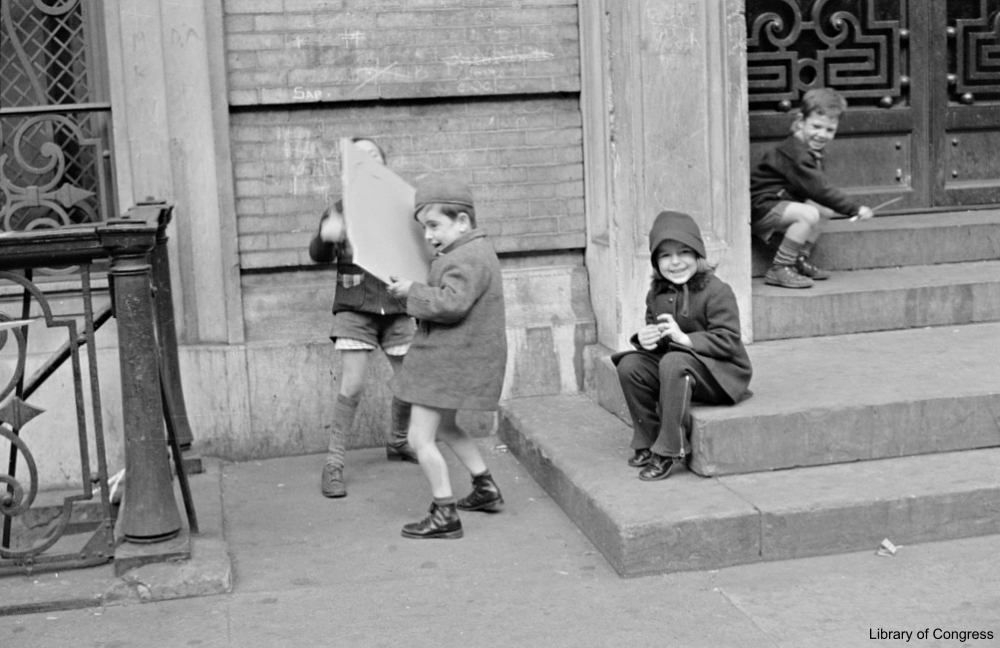 Kids Playing Outside a Building