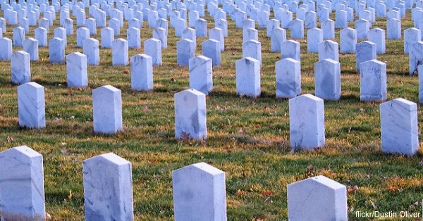 Confederate flags could be banned from mass graves like this.