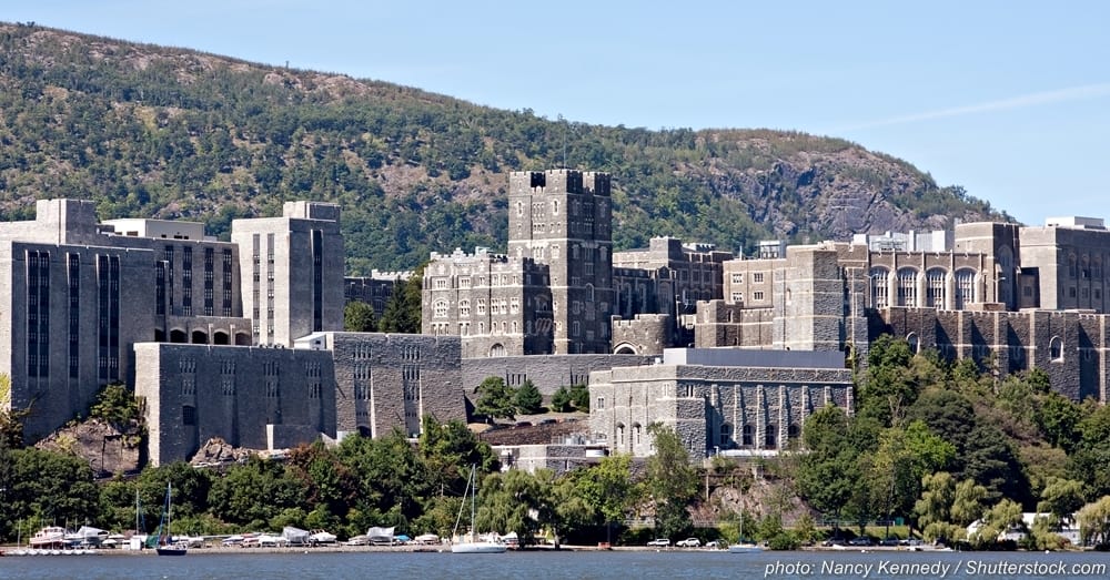 The renowned United States Military Academy at West Point (USMA) is located in Orange County, New York.