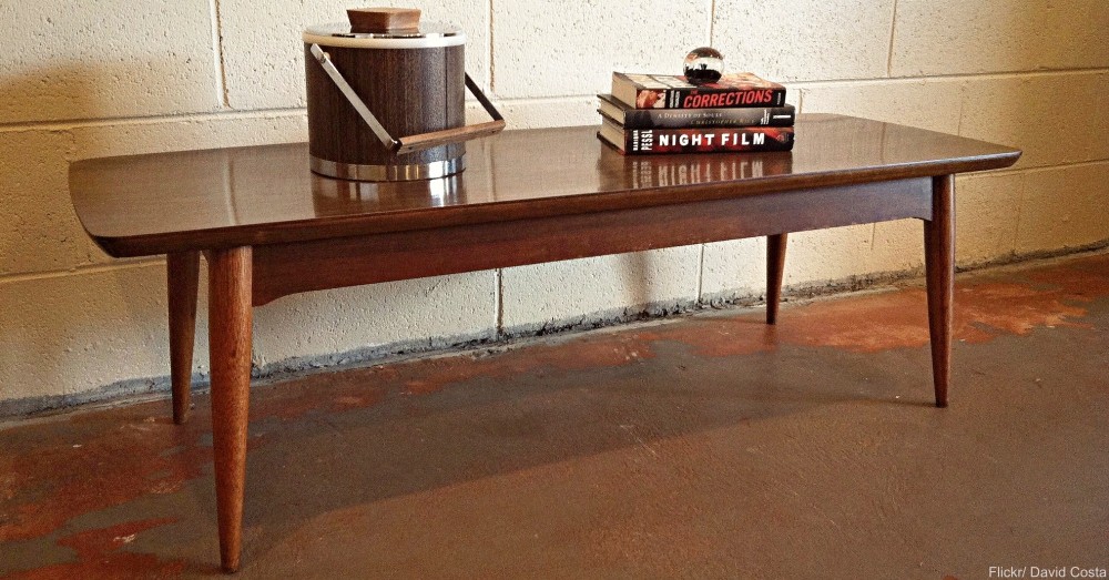 Formica Faux Wood Mid-century Modern Table
