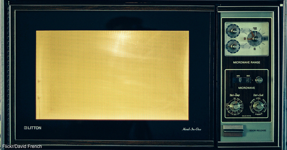 Microwave Oven in Use