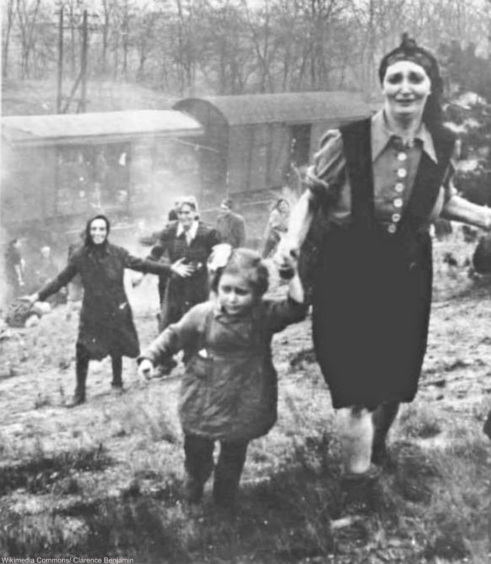 Rescued Prisoners from Belsen-Bergen Concentration Camp Emerging from Liberation Train