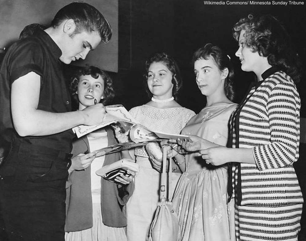 Elvis Presley Signing Autographs in 1956