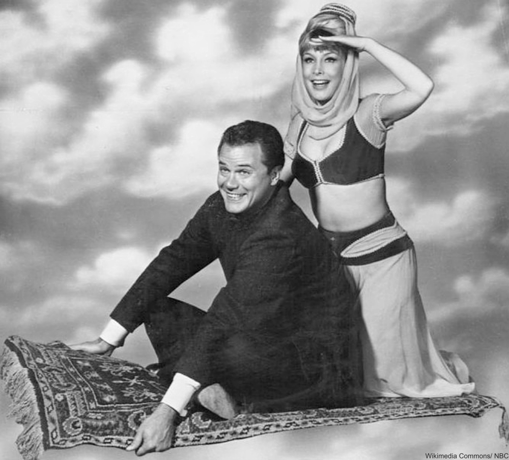 Barbara Eden and Larry Hagman in I Dream of Jeannie