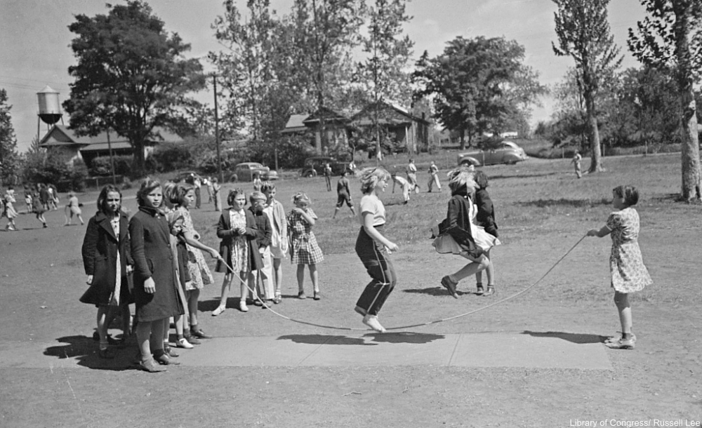 Girls Playing Jump Rope