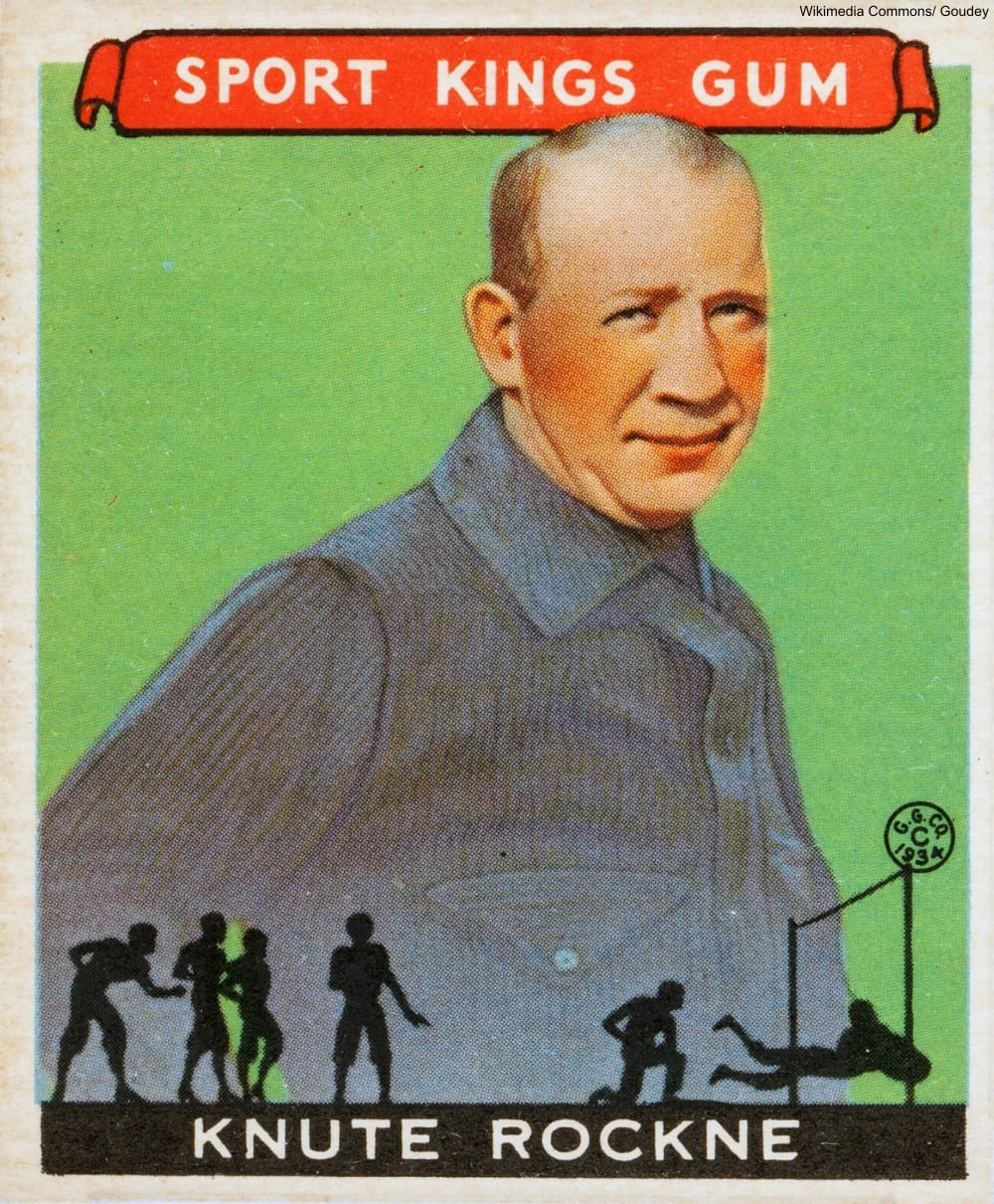 Knute Rockne Goudey Card
