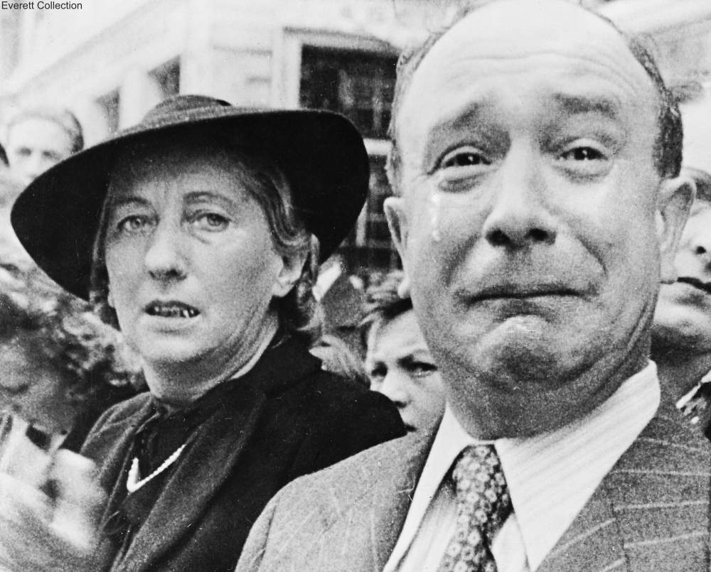 Parisian Man Weeping As News of German Invasion Spreads