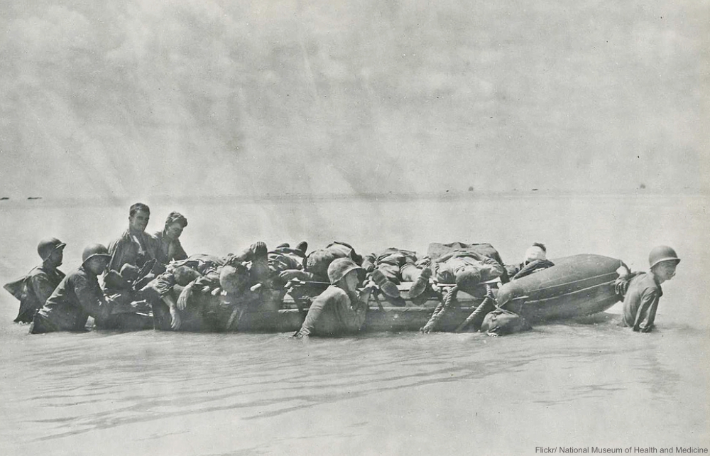 Inflatable Rescue Boat at the Battle of Tarawa