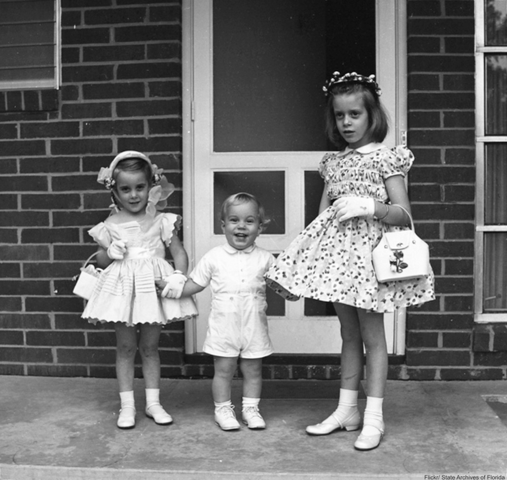 1957 Kids Dressed for Easter