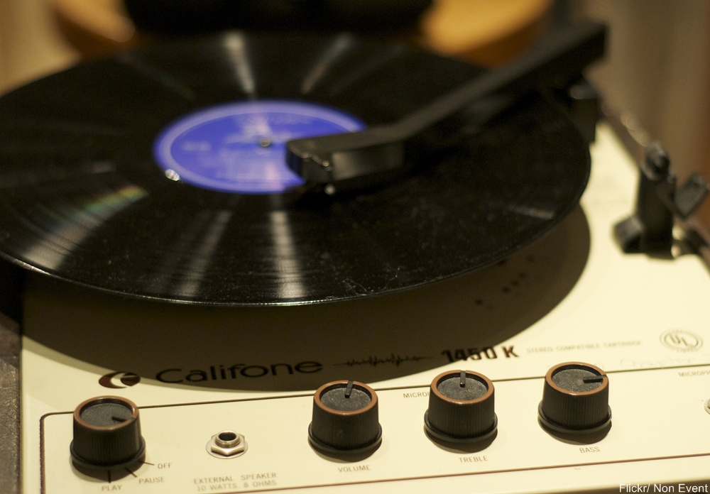 Vinyl Record Being Played