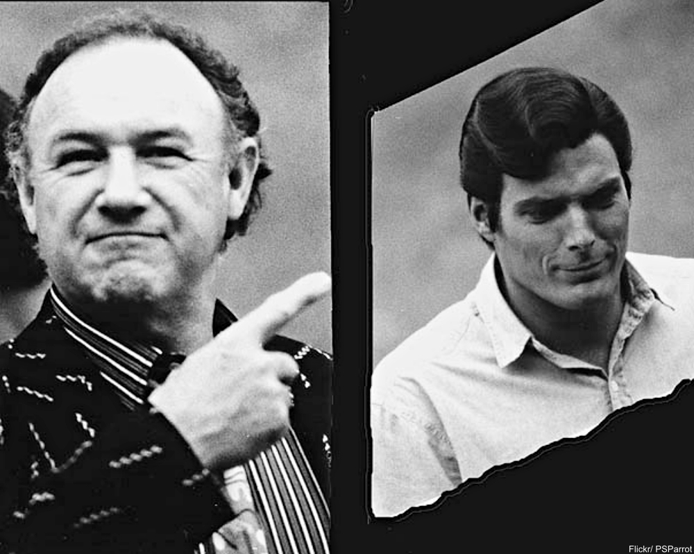 Gene Hackman and Christopher Reeves