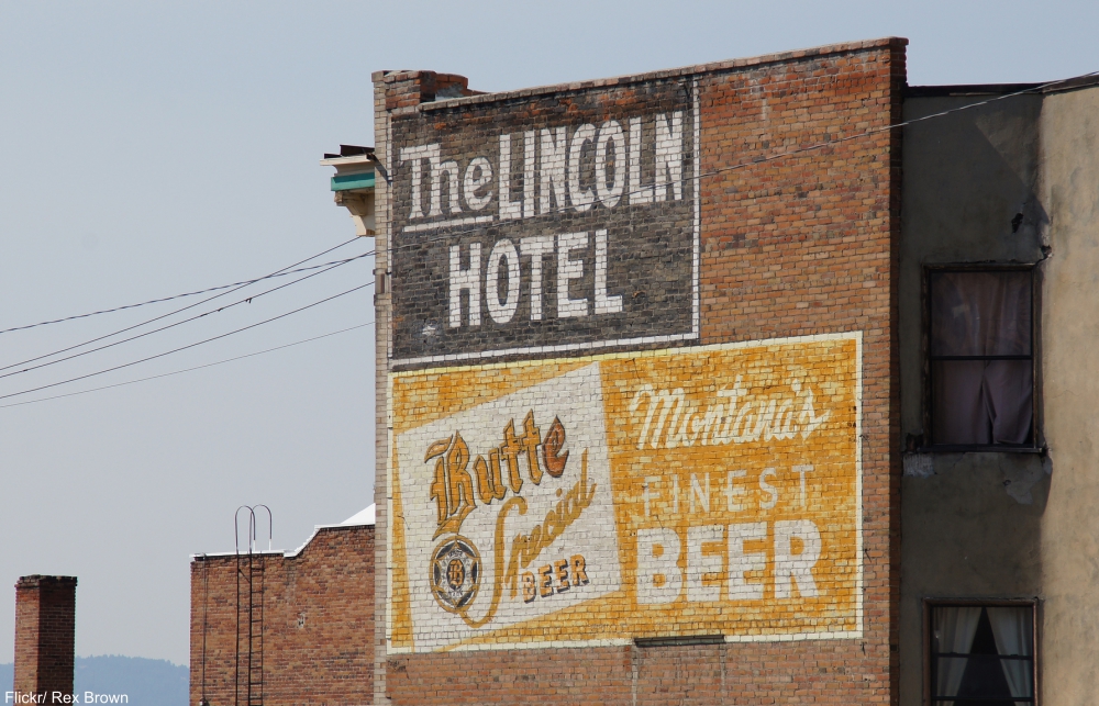 Ghost sign in Butte, MT