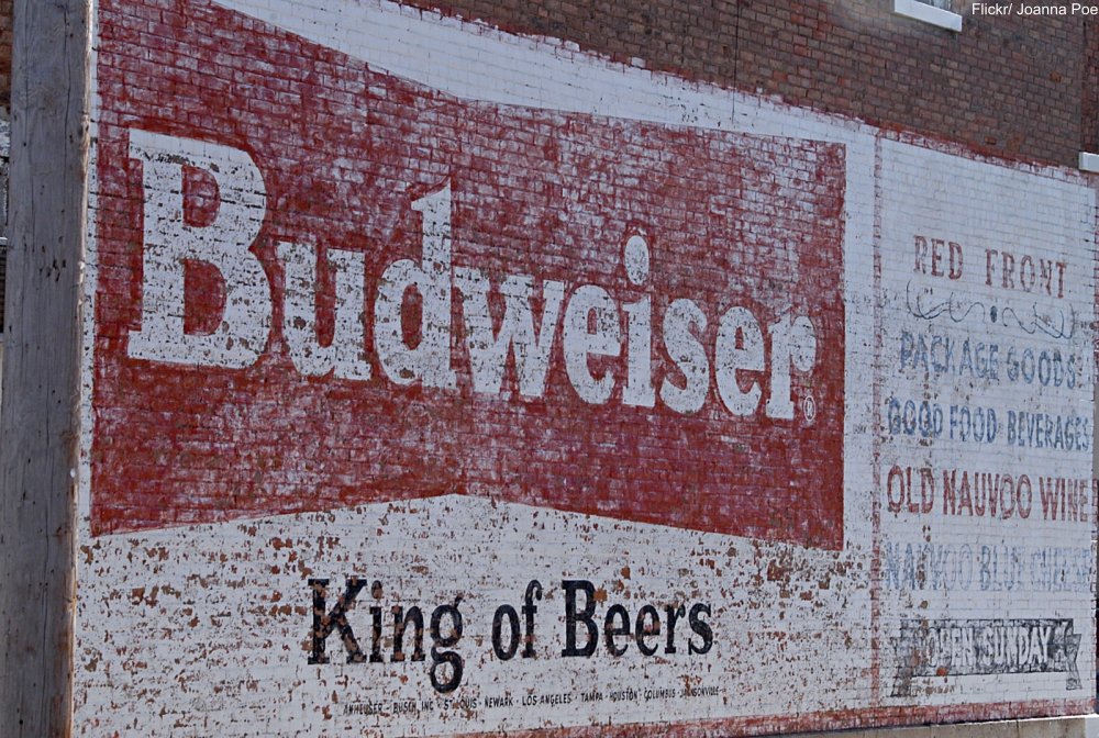 Budweiser ghost sign