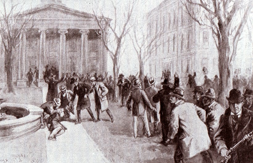 Sketch of the assassination in Harper's Weekly, 1900