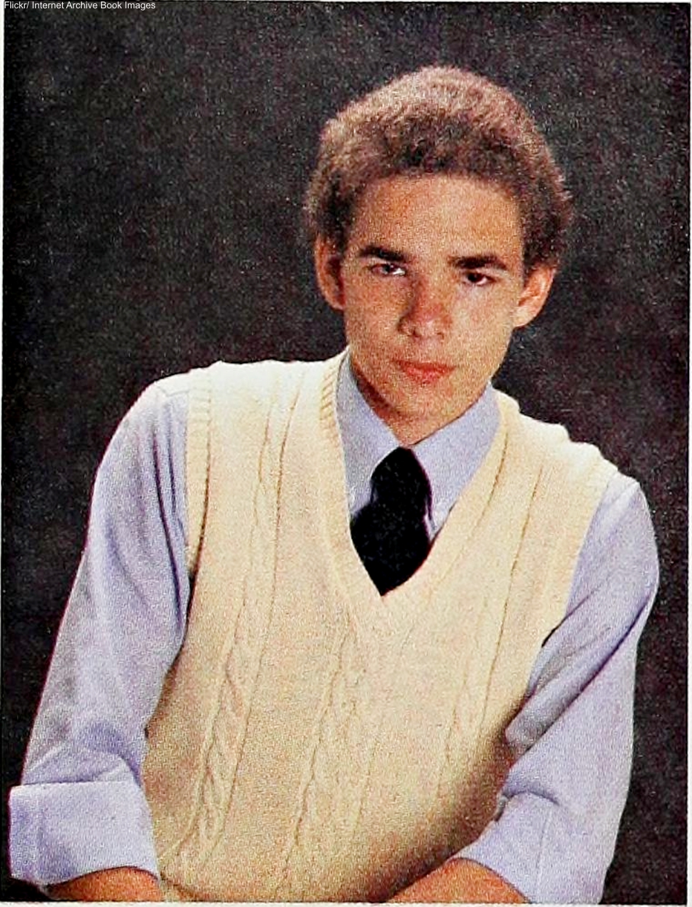 1980s kid in preppie outfit