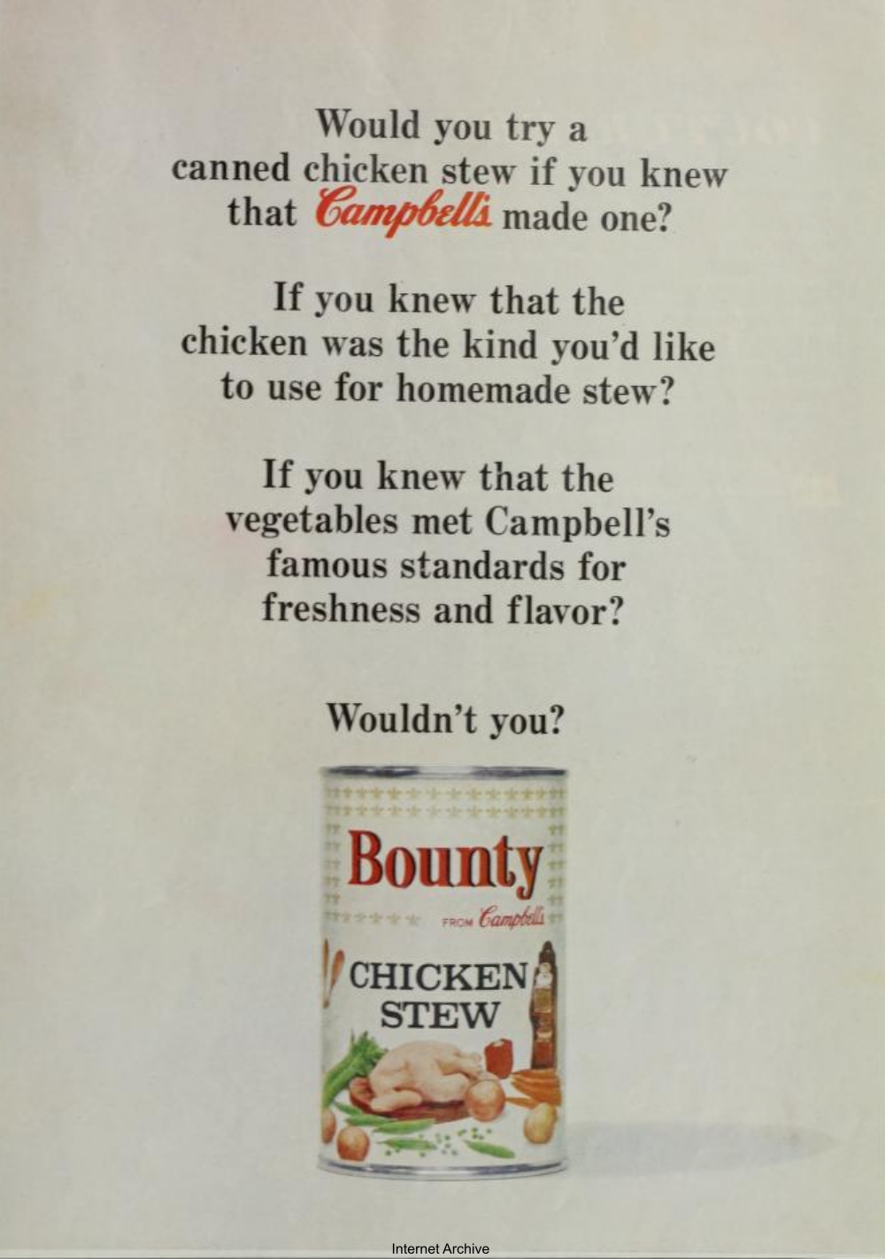 Bounty Chicken Stew- Foods you Won't Find in Groceries Anymore