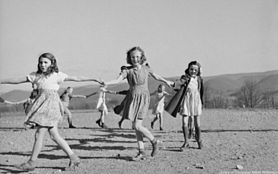Girls playing 1930s