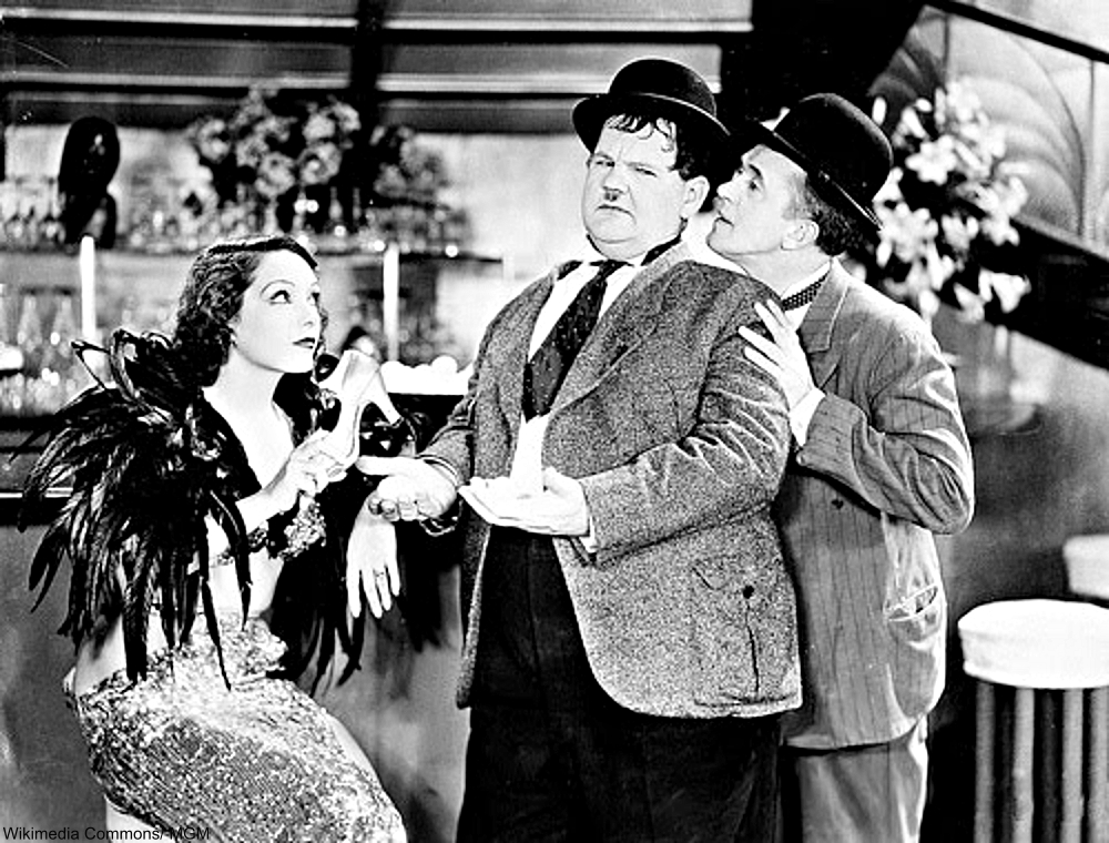 Laurel and Hardy with Lupe Velez