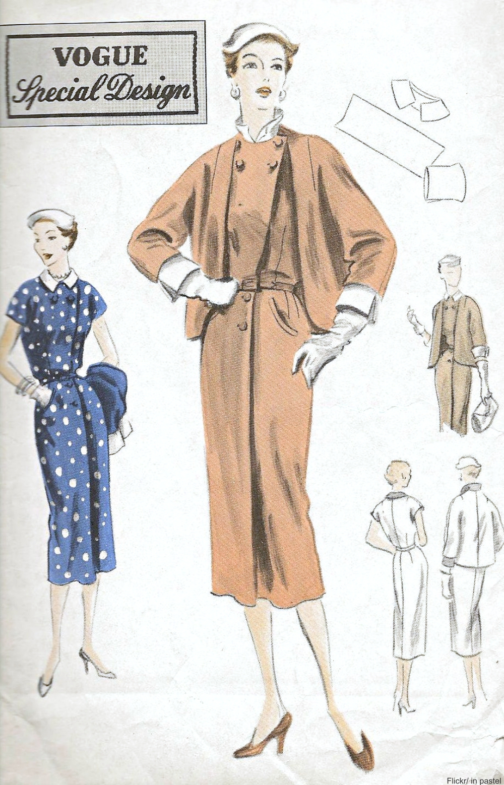 1950s Vogue dress pattern