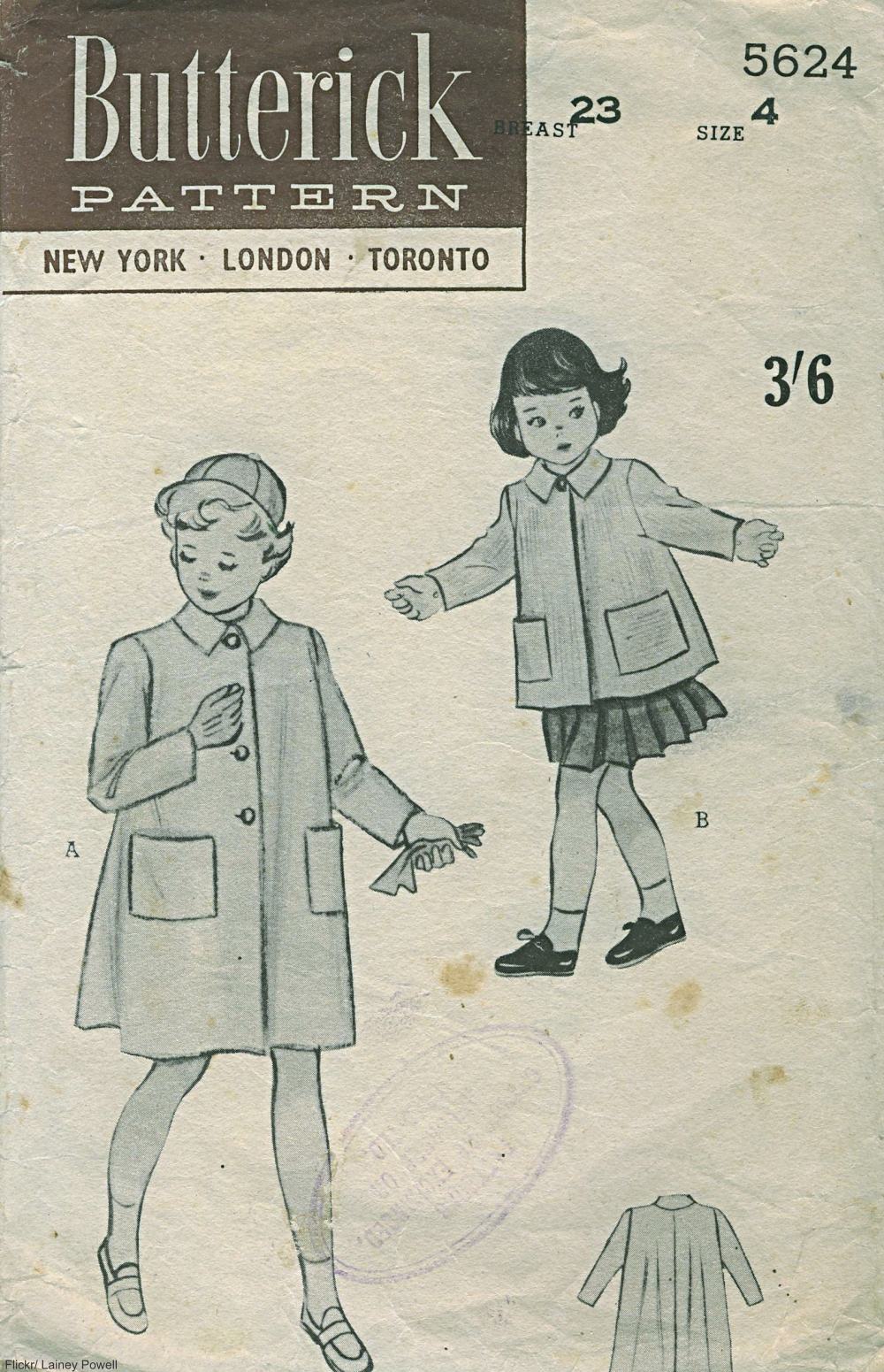 vintage children's coat pattern