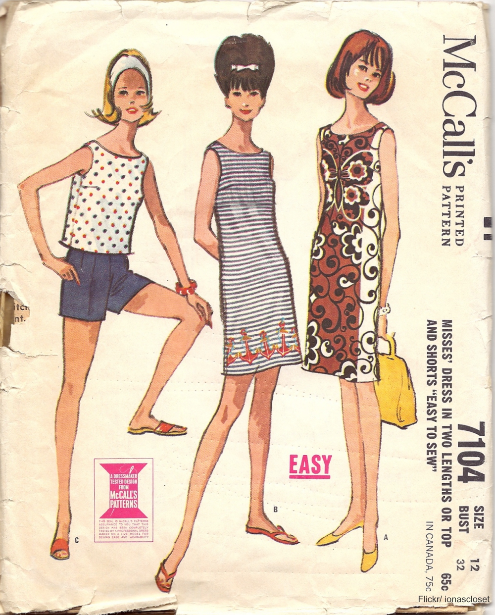 1960s sewing pattern