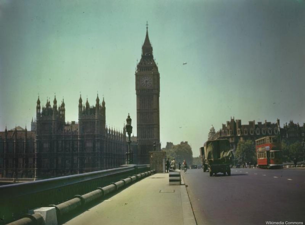 Big Ben during WWII.