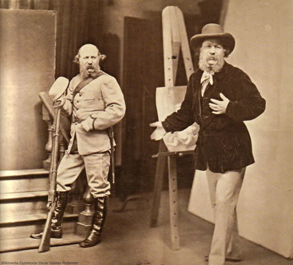 Double printing early photography manipulation by Oscar Gustav Rejlander