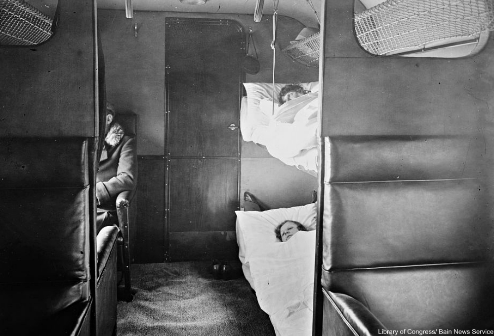 Sleeping compartments on Junkers plane.