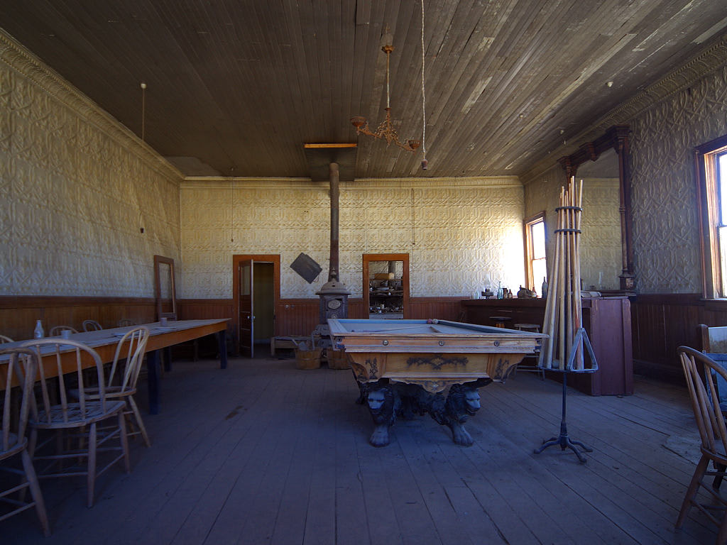 The interior of a Saloon in Bodie (Photo via Jon Sullivan).