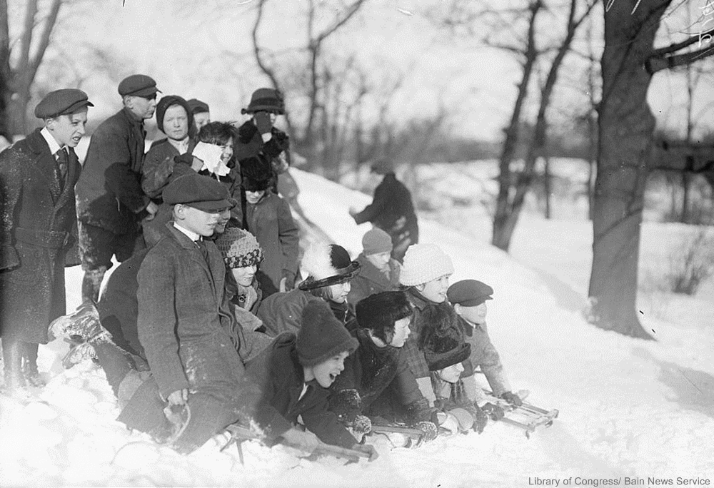 Back in the day skating and sledding were how had fun in winter!
