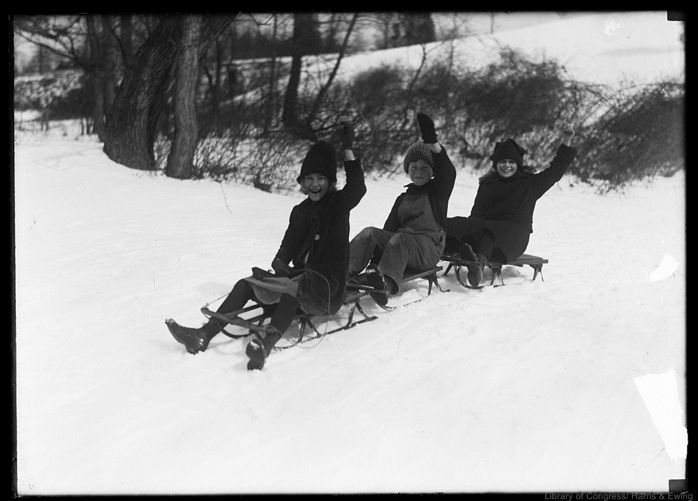 Back in the day skating and sledding were how had fun in winter!