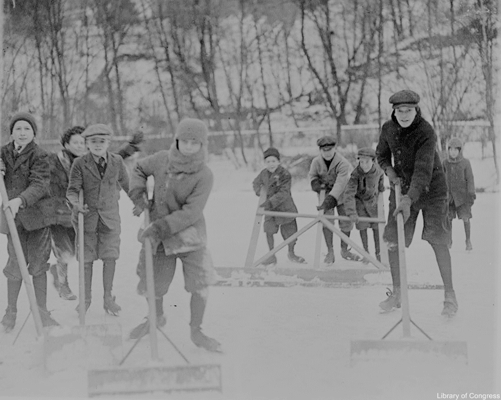 Back in the day skating and sledding were how had fun in winter!