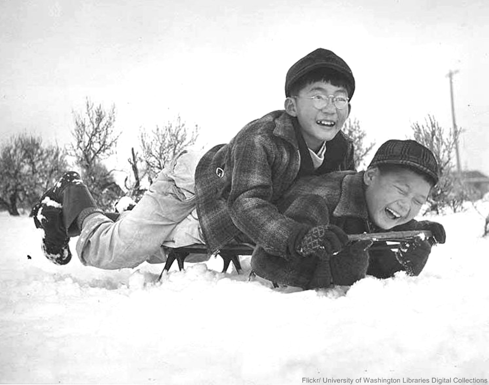 Back in the day skating and sledding were how had fun in winter!