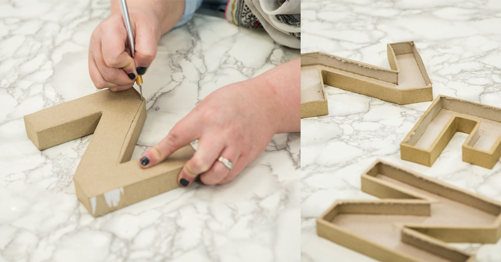 cutting letters