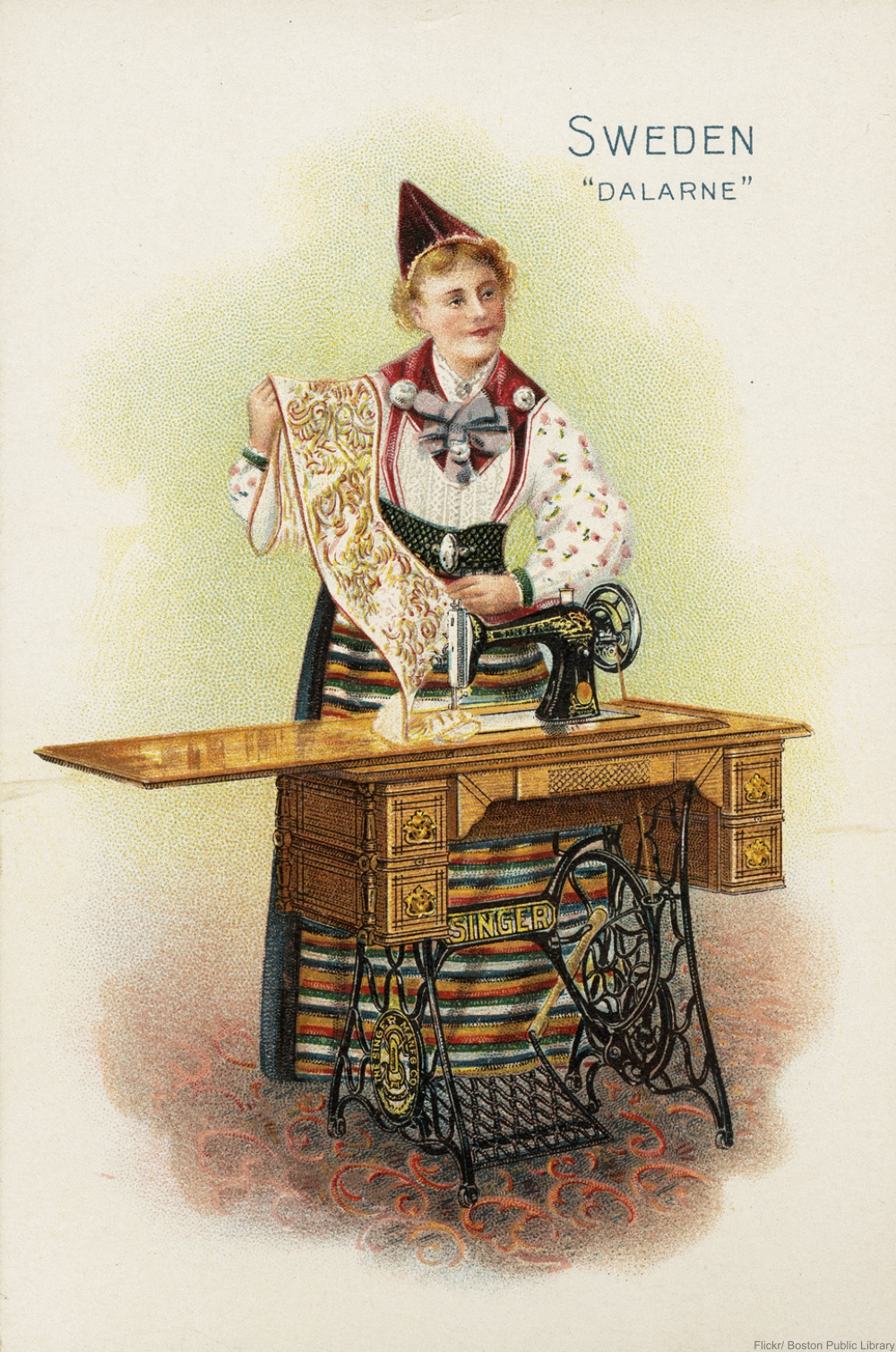 Singer's 1890s lithograph advertisements are gorgeous