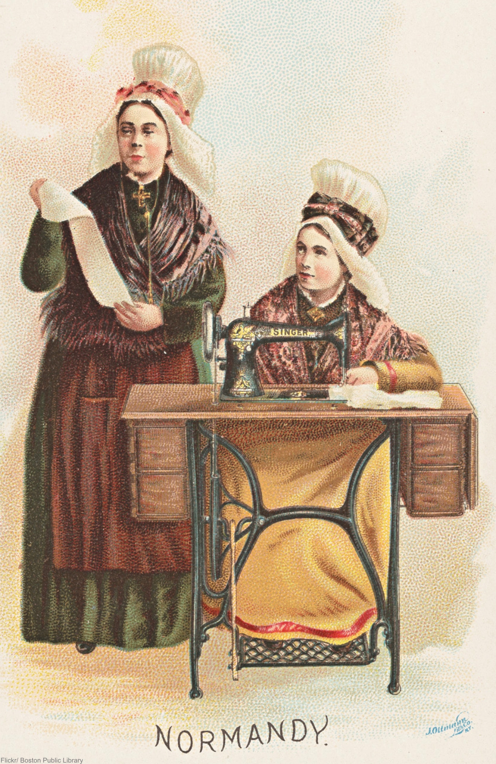 Singer's 1890s lithograph advertisements are gorgeous