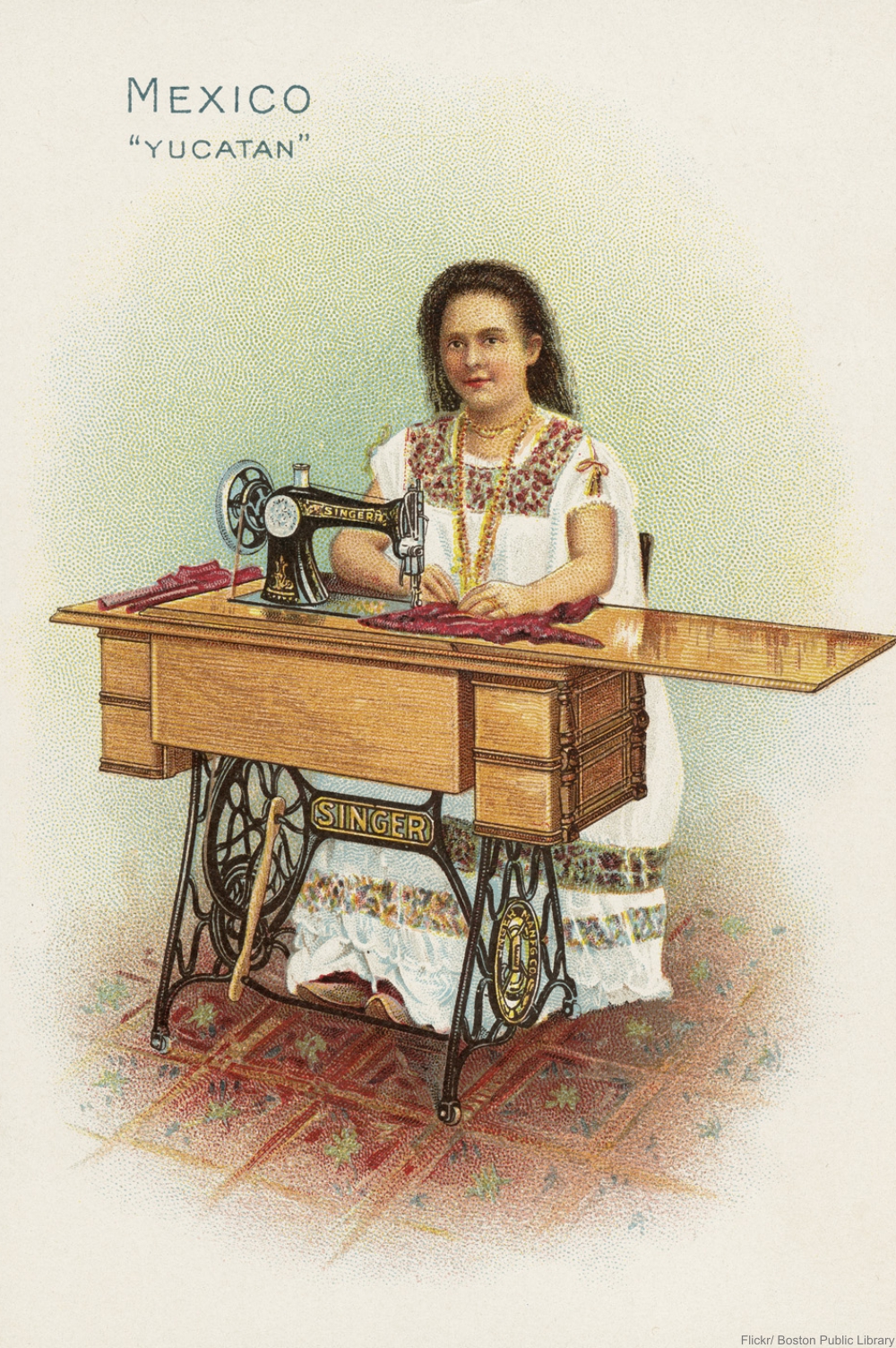 Singer's 1890s lithograph advertisements are gorgeous