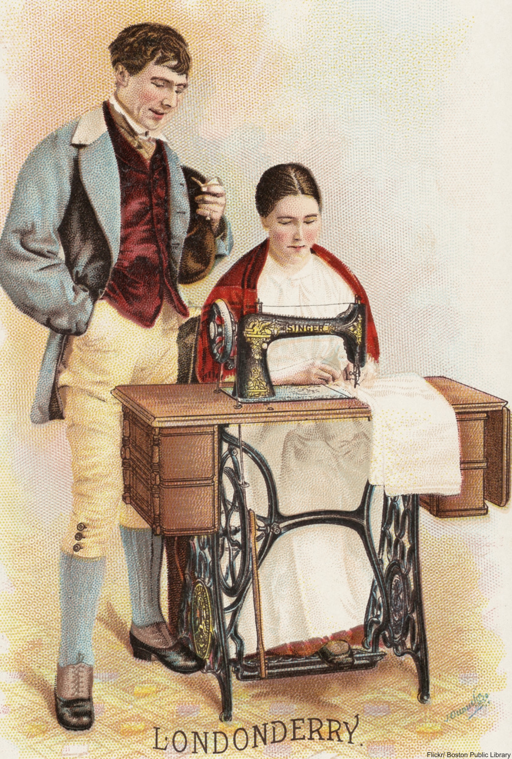 Singer's 1890s lithograph advertisements are gorgeous