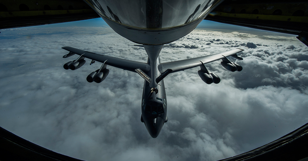 Photo: flickr/US Air Force -- A B-52 Stratofortress is refueled in-flight.