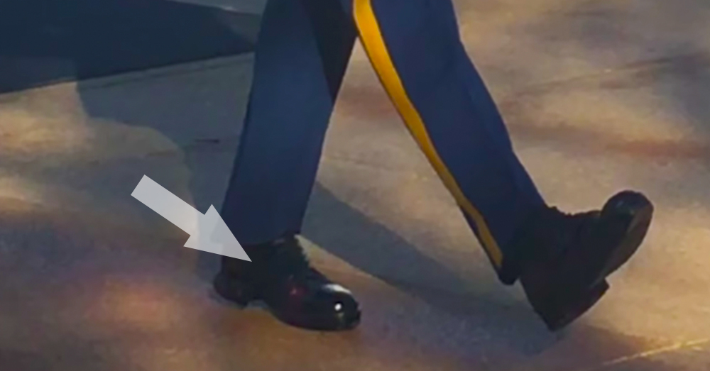 Blood can be seen coming out of the Tomb Sentinel's boot where he was stabbed.